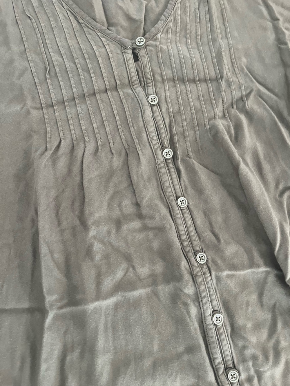 Old Navy Olive Green Button-Front Womens Dress Size Large Loose Fit Flowy Casual - Picture 4 of 5